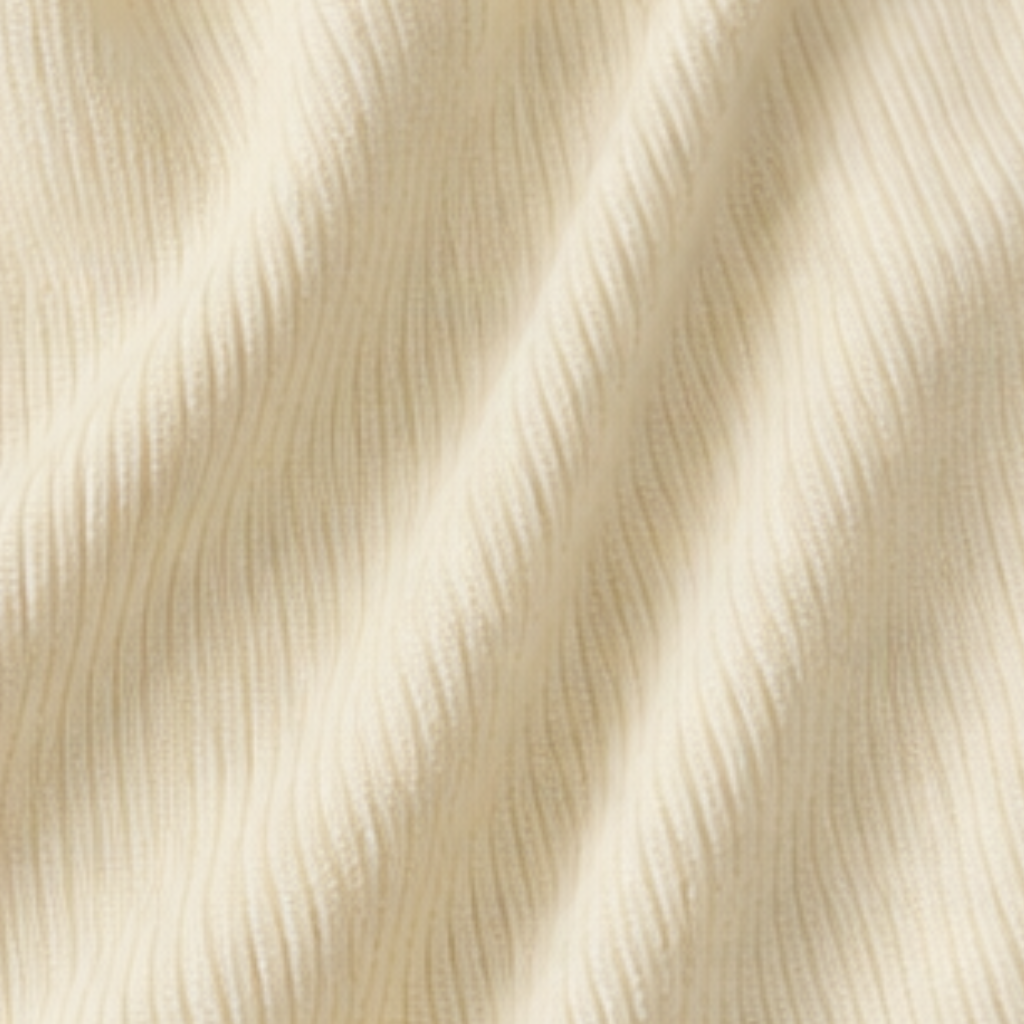 Rib Knit Fabric – Cream